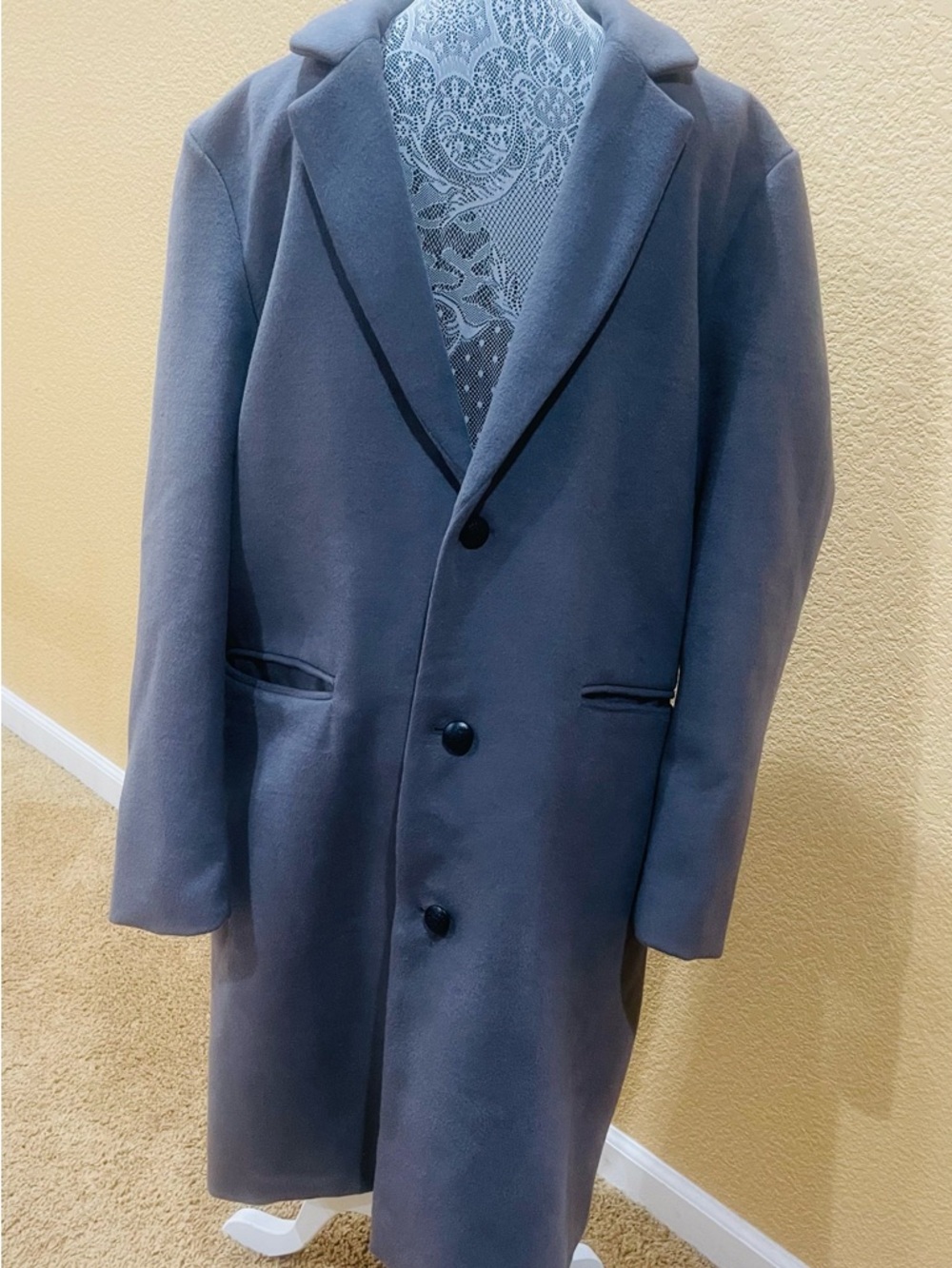 Forever 21 Men Black Dress Coat